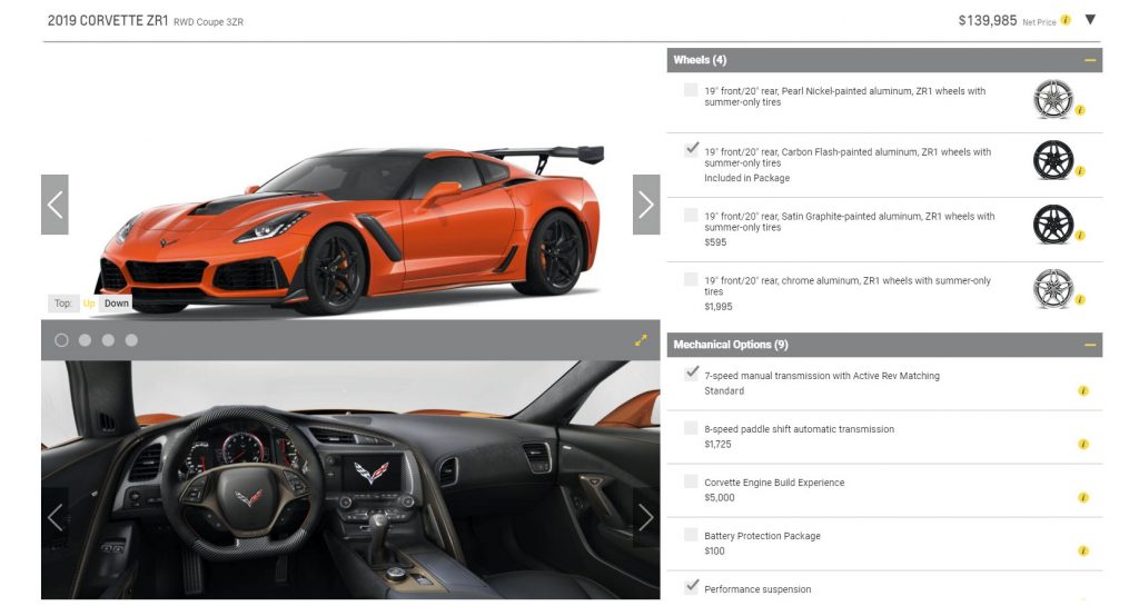  You Can Now Configure Your Dream Corvette ZR1 Online, Priced From $120k