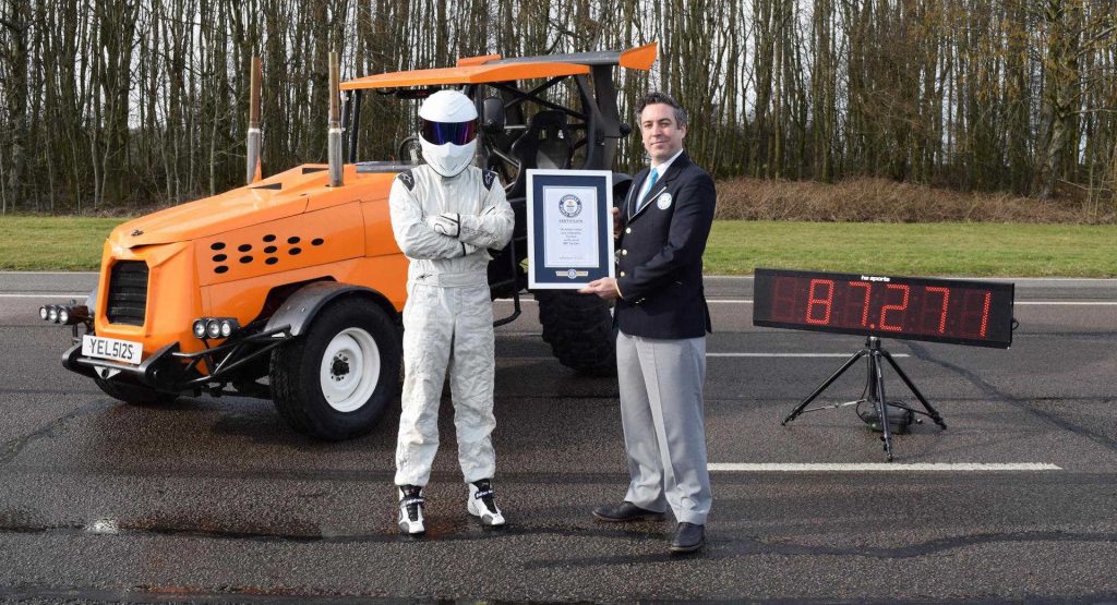 Top Gear Stig Track-Tor World Record Top Gear’s The Stig Does 87 MPH In A 500HP Tractor, Sets New World Record