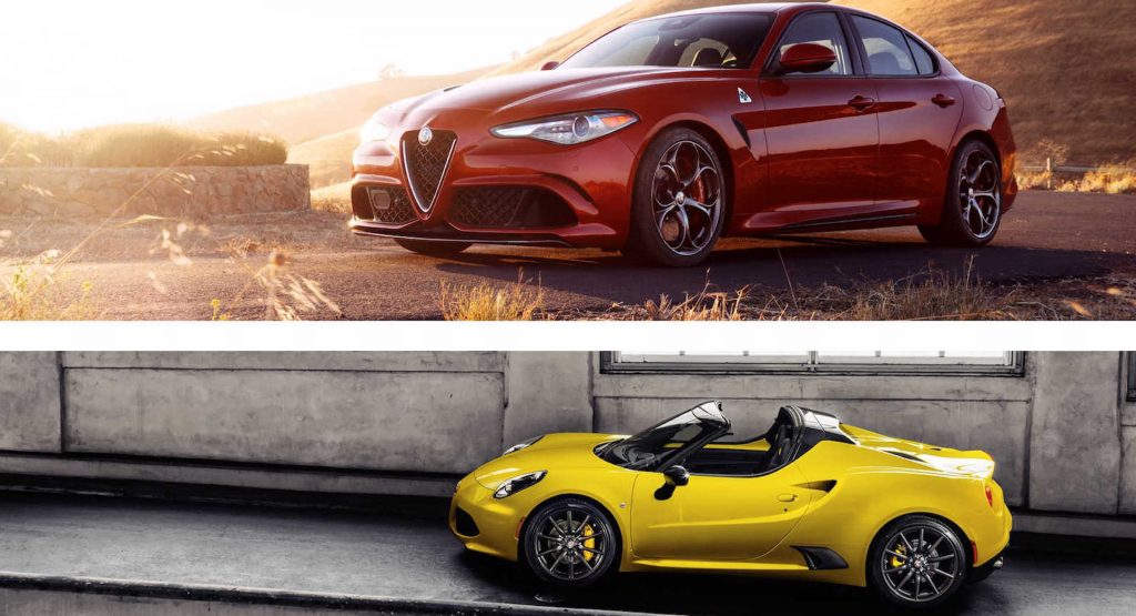 Alfa Romeo Giulia Quadrifoglio and 4C Spider What Automaker Makes The Best Two-Car Garage For Enthusiasts?