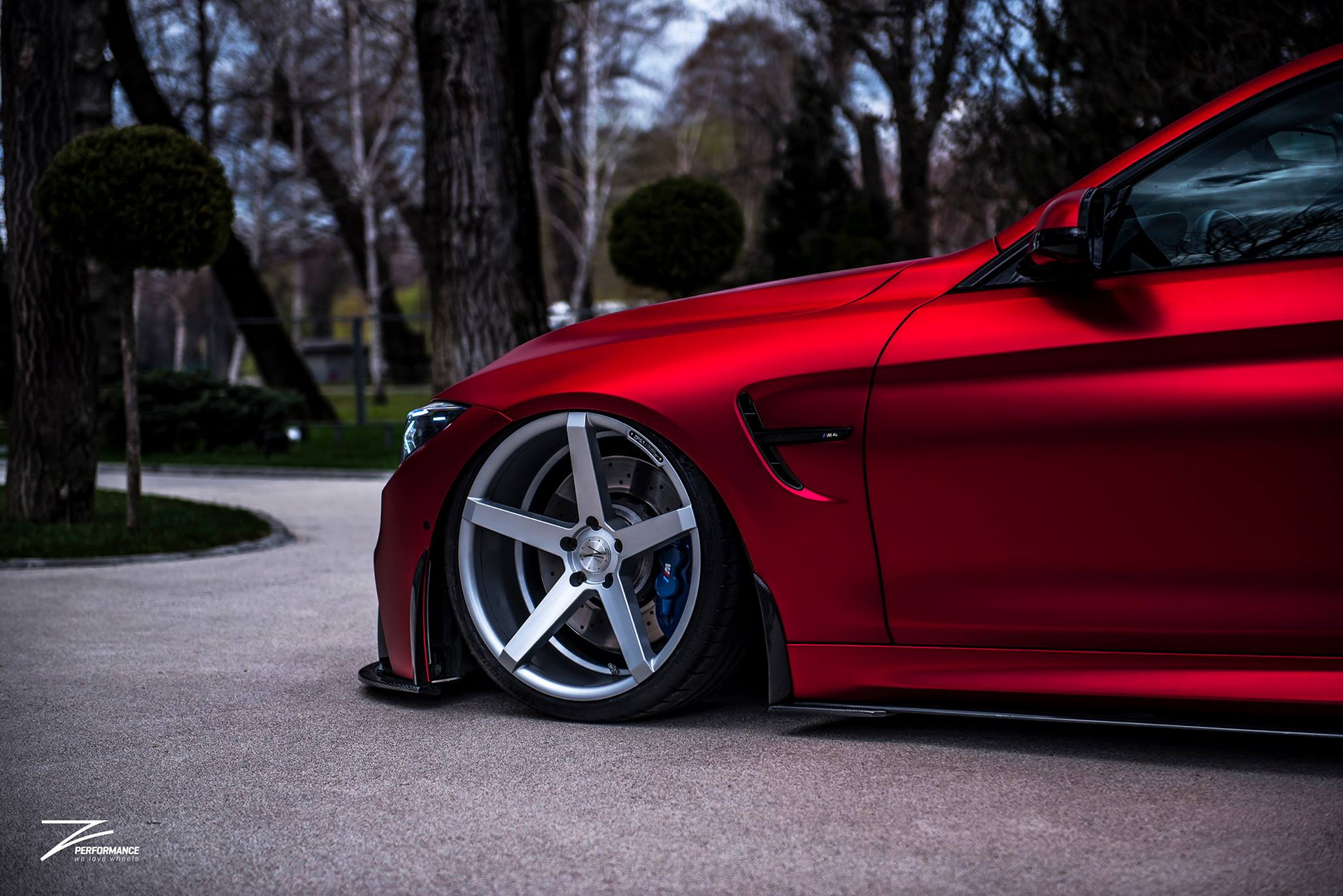 Thumbs Up Or Down Stanced Bmw M4 In Satin Red Carscoops