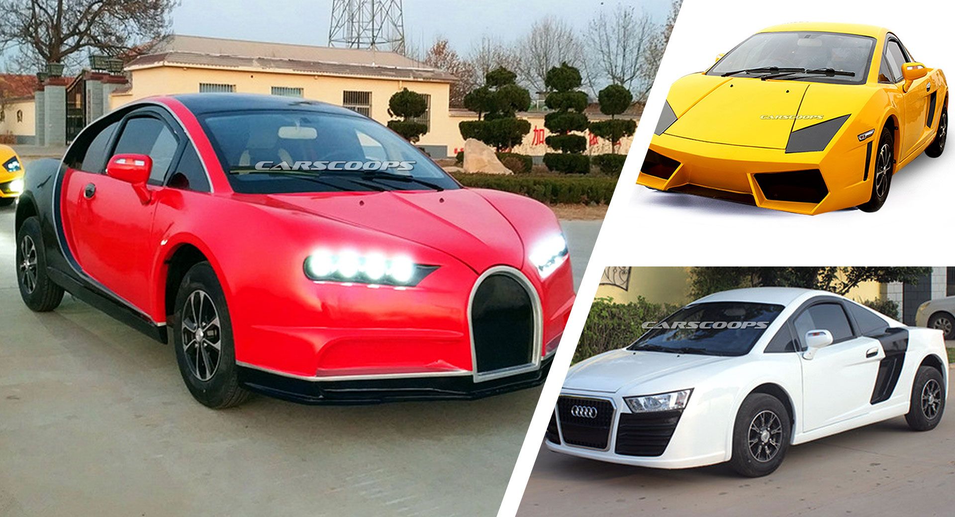 These Bugatti Chiron, Lamborghini And Audi R8 Chinese Clones Will Cost You  As Little As $5,000 | Carscoops