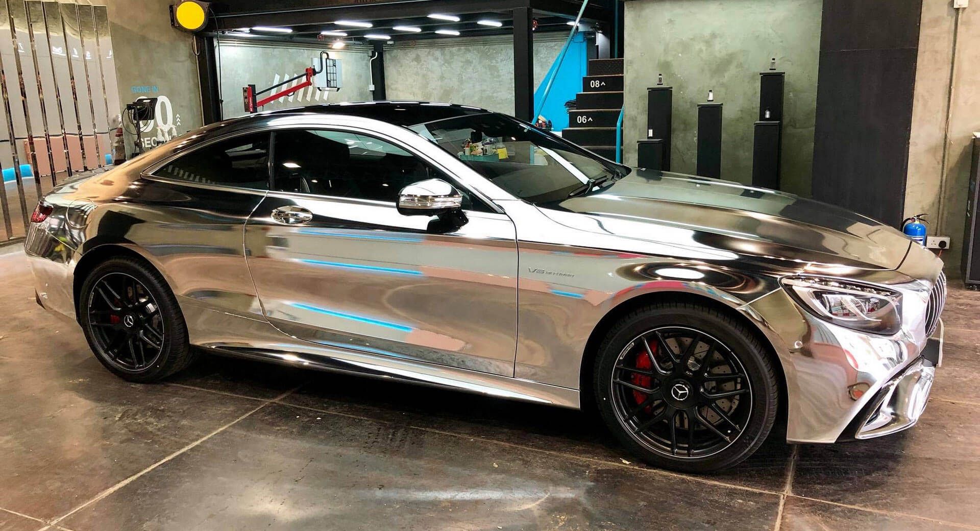 This New Mercedes Amg S63 Coupe Is A Four Wheel Silver Surfer Carscoops