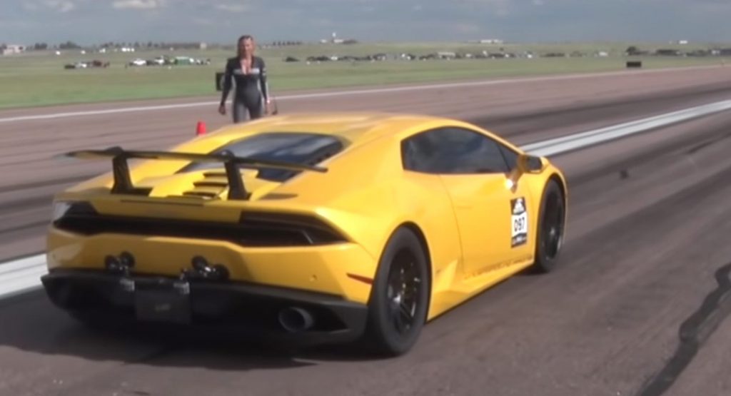  Watch A Twin-Turbo Lamborghini Huracan Hit 260 MPH In Half A Mile