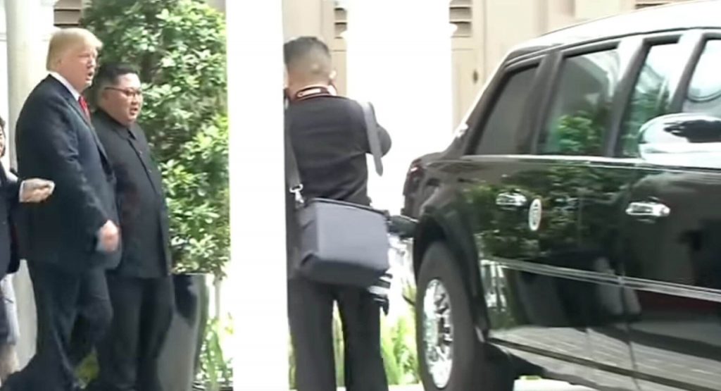  Trump Shows Off His Presidential Limo To Kim Jong Un