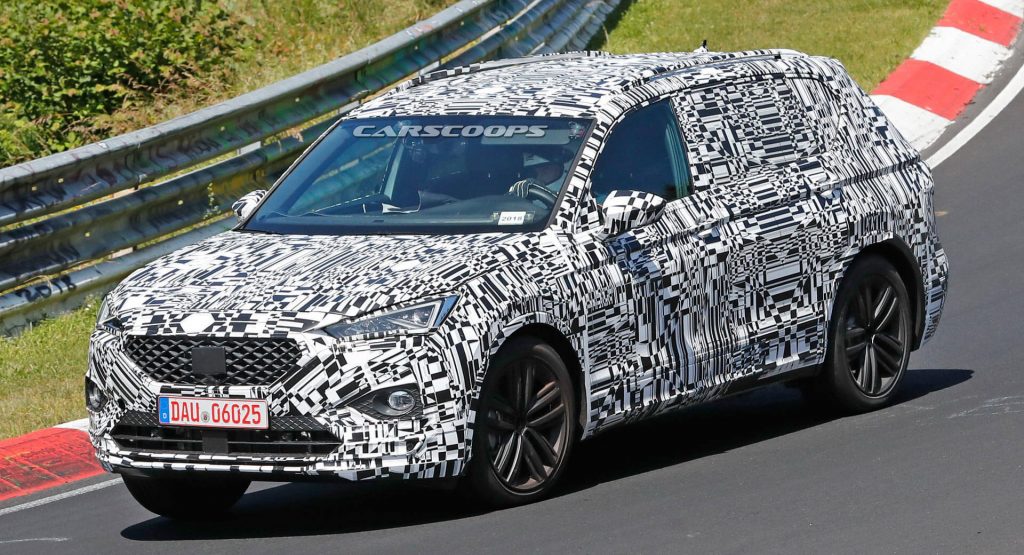  Seat Tarraco Begins Track Testing Wearing Production Headlights And Taillights