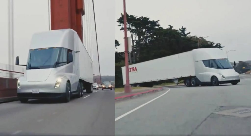  Tesla Releases Video With Semi Pulling A Trailer To Santa Rosa