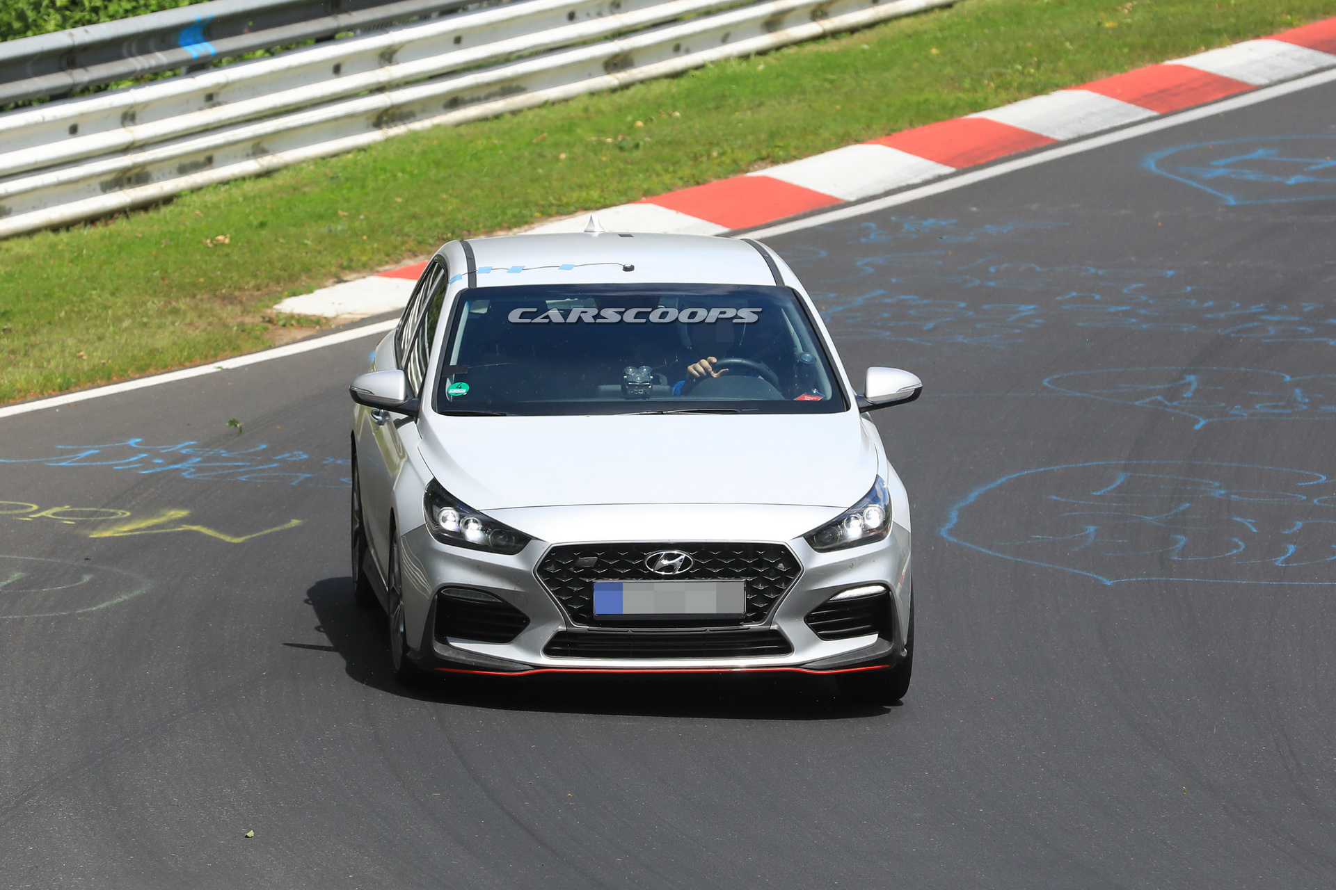 New Hyundai I30 N-Line Takes Off Camouflage During Track Test | Carscoops