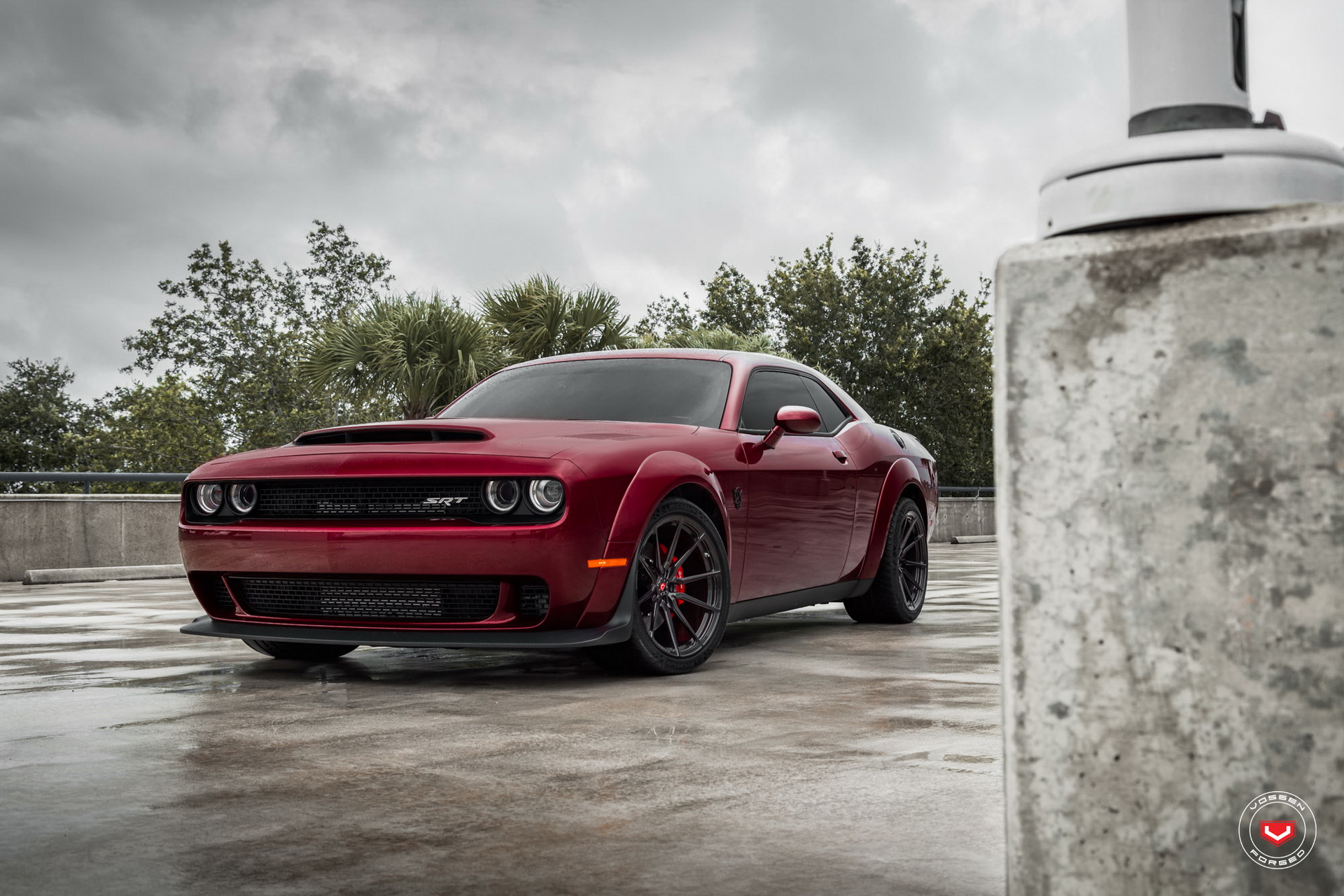 dodge challenger demon tries on new aftermarket wheels for size carscoops dodge challenger demon tries on new