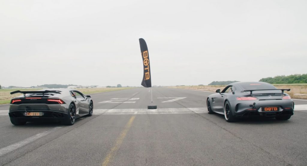  Mercedes-AMG GT R Drag Races Lamborghini Huracan – Place Your Bets!