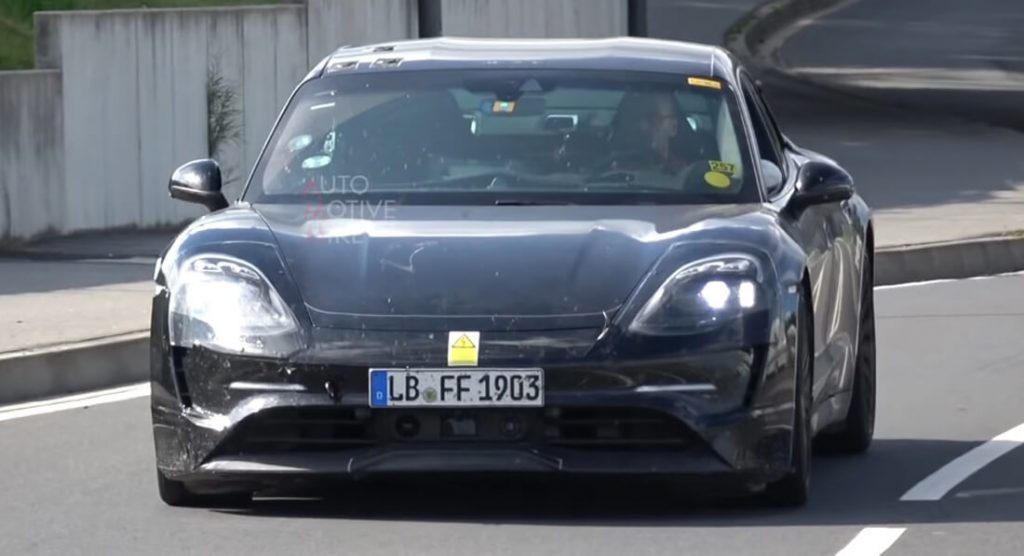  Electric Porsche Taycan Goes For A Quiet But Fast Lap Around The ‘Ring