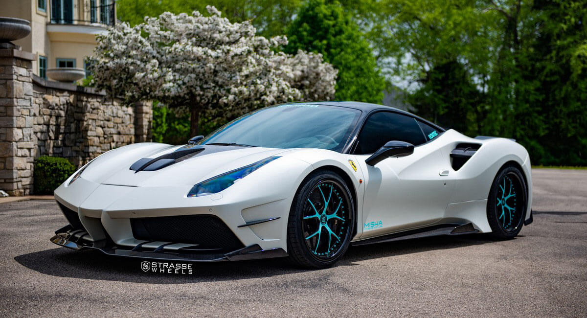 Misha Designs' Ferrari 488 Gets Sassy With Tiffany Blue Wheels 