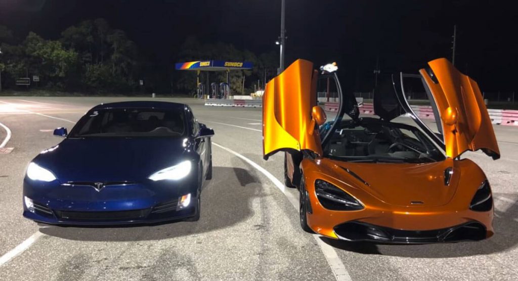  McLaren 720S Finally Gets To Have Its Tesla Model S P100D Battle