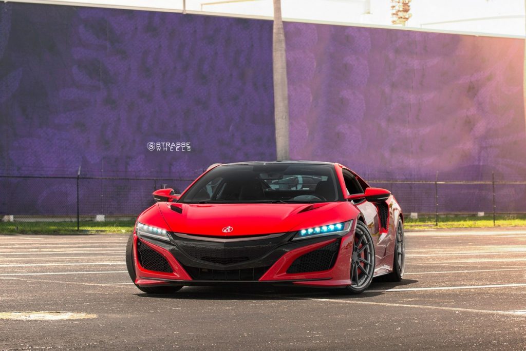 Acura NSX Looks Killer With Strasse Wheels And Curva Red Paint | Carscoops