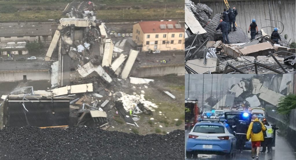  Bridge Collapse In Italy Kills Dozens, Sends Cars Falling 164 Feet