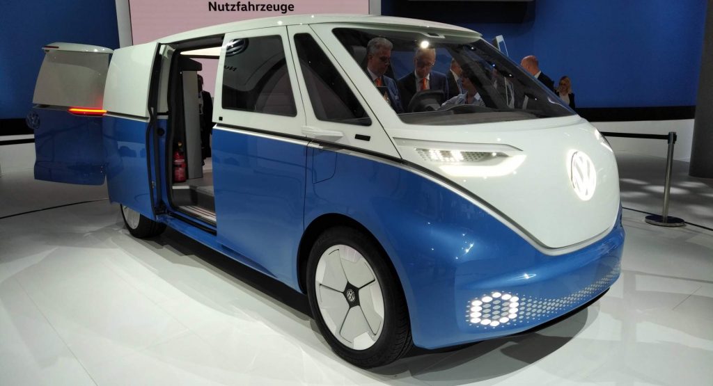 VW-ID-Buzz-Cargo-Concept-at-Hannover-CV-Show-0 VW I.D. Buzz Cargo Concept Previews All-Electric Van With 550Km Range