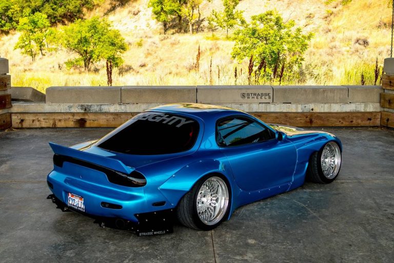 Mazda RX-7 FD Rocks Strasse Wheels And Rocket Bunny Body Kit | Carscoops