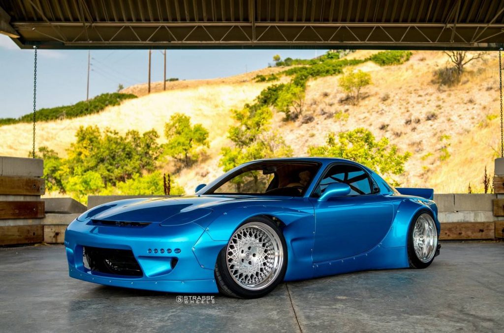 Mazda RX-7 FD Rocks Strasse Wheels And Rocket Bunny Body Kit | Carscoops