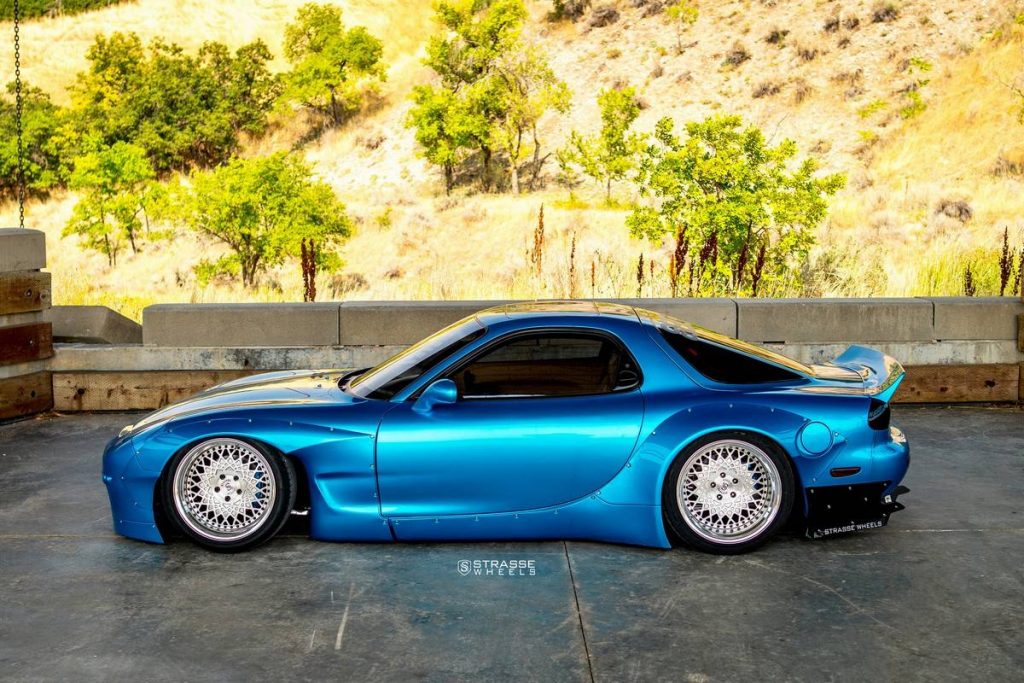 Mazda RX-7 FD Rocks Strasse Wheels And Rocket Bunny Body Kit | Carscoops