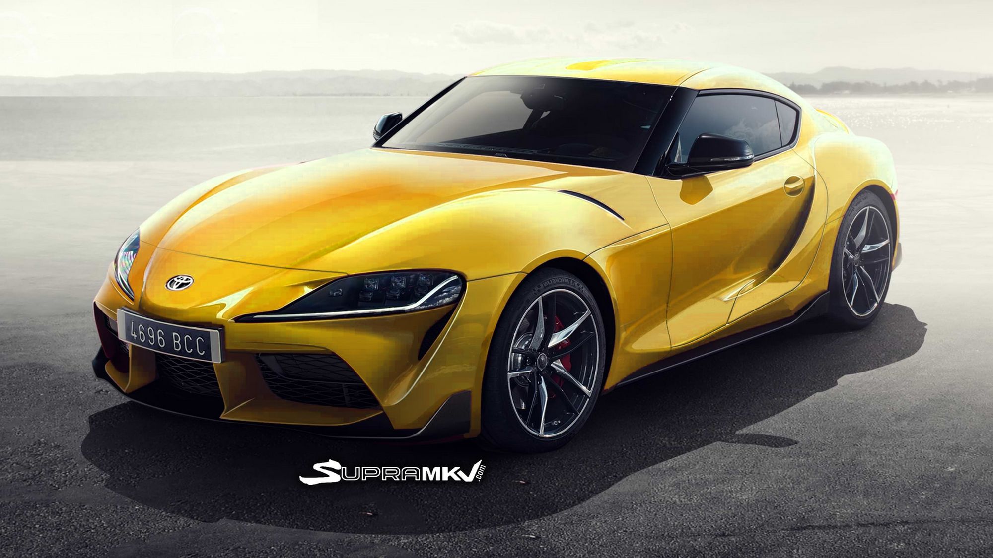 Toyota Supra 2020 желтая