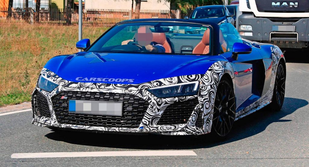  2019 Audi R8 Spyder Makes Topless Spy Debut