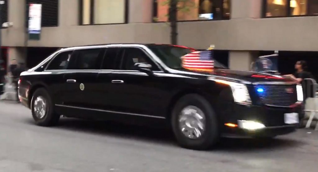  Trump’s New Presidential Limo Spotted On The Streets Of New York