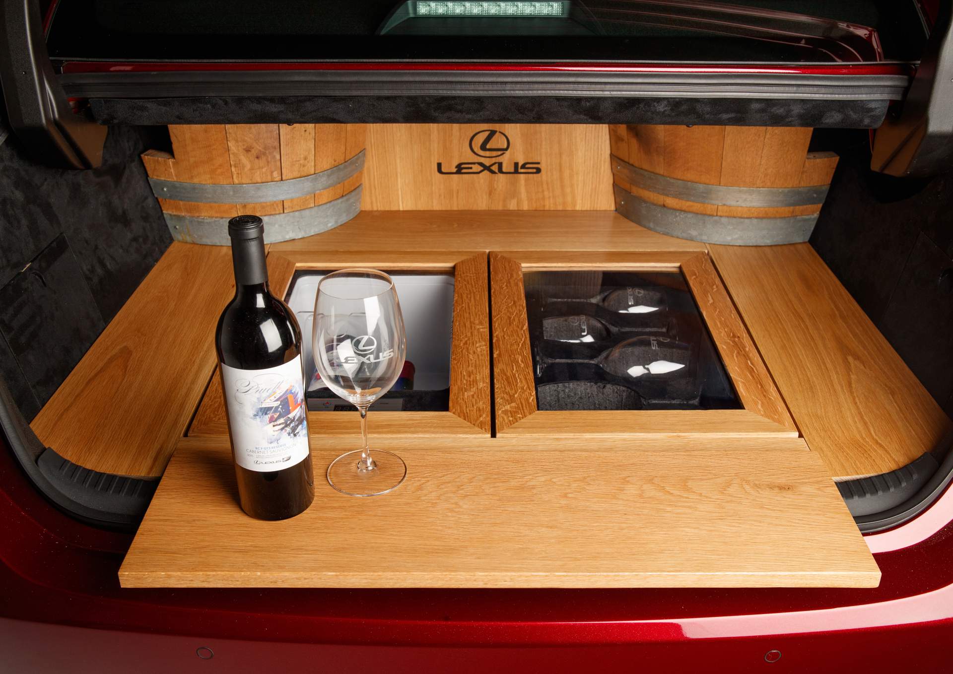 2019 Lexus ES Custom Concept Has A Wine Cellar In Its Trunk | Carscoops