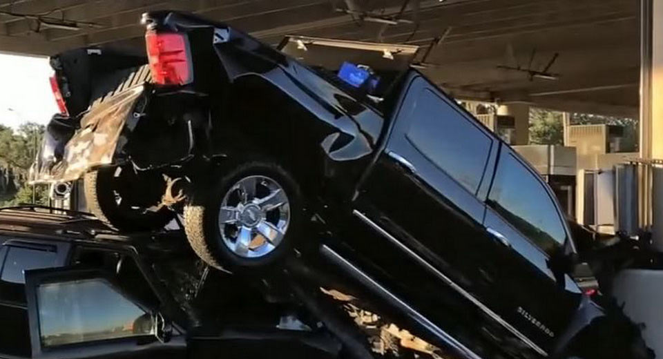  Drowsy Driver Causes Massive Crash At Florida Toll Booth