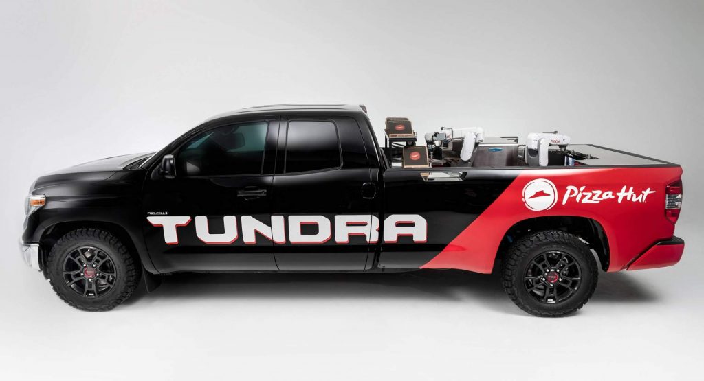  Toyota Built A Mirai Hydrogen-Powered Tundra With A Robo Pizza Maker