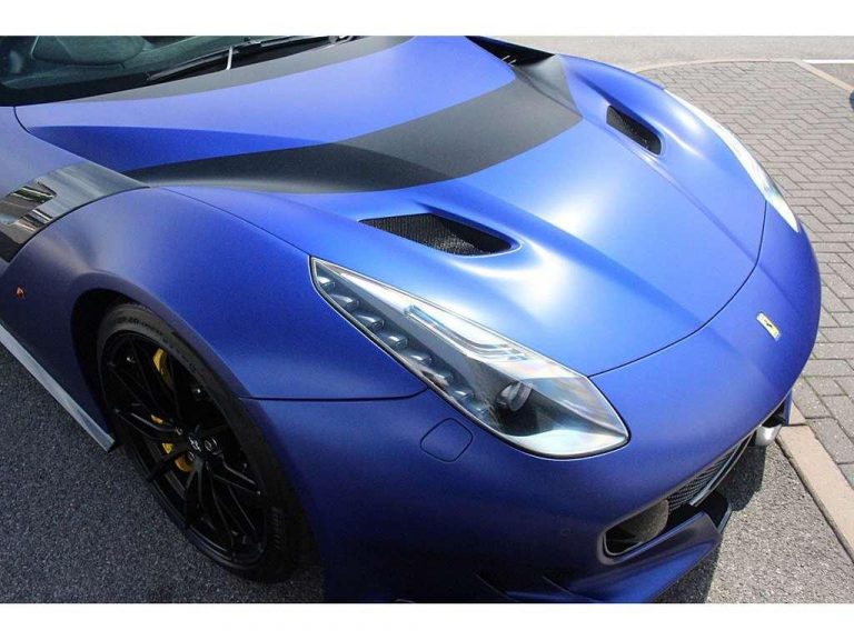 55 Mile Ferrari F12tdf Is A Matte Blue Million Dollar Masterpiece Carscoops 