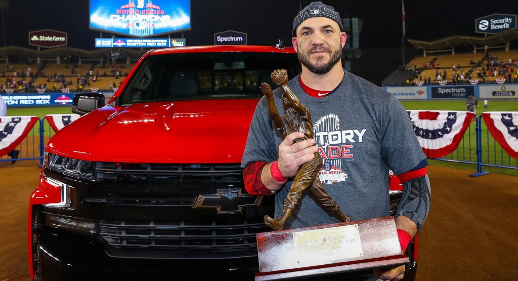  World Series MVP Steve Pearce Awarded Silverado LT Trail Boss