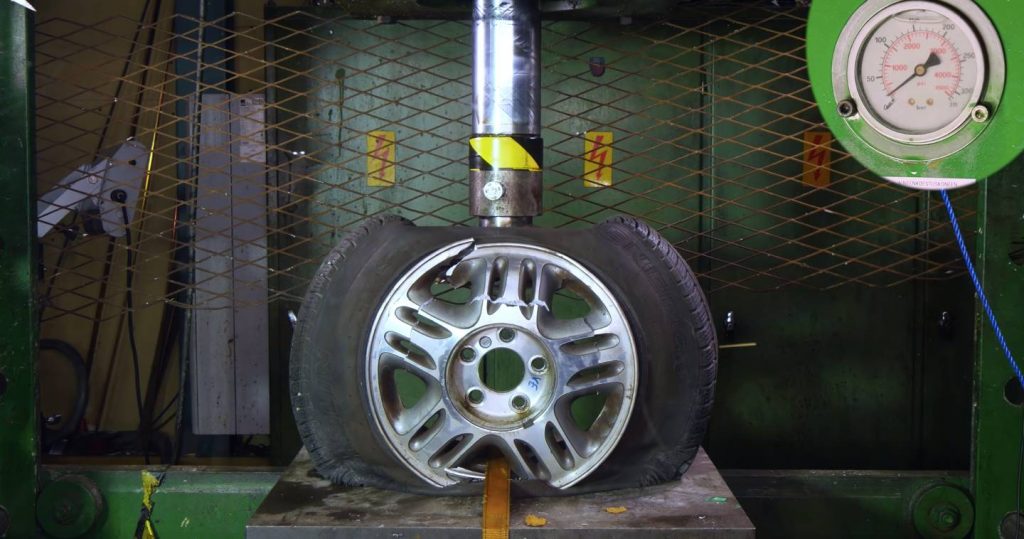  Steel Or Alloy Wheels? Hydraulic Press Decides Which One’s Stronger