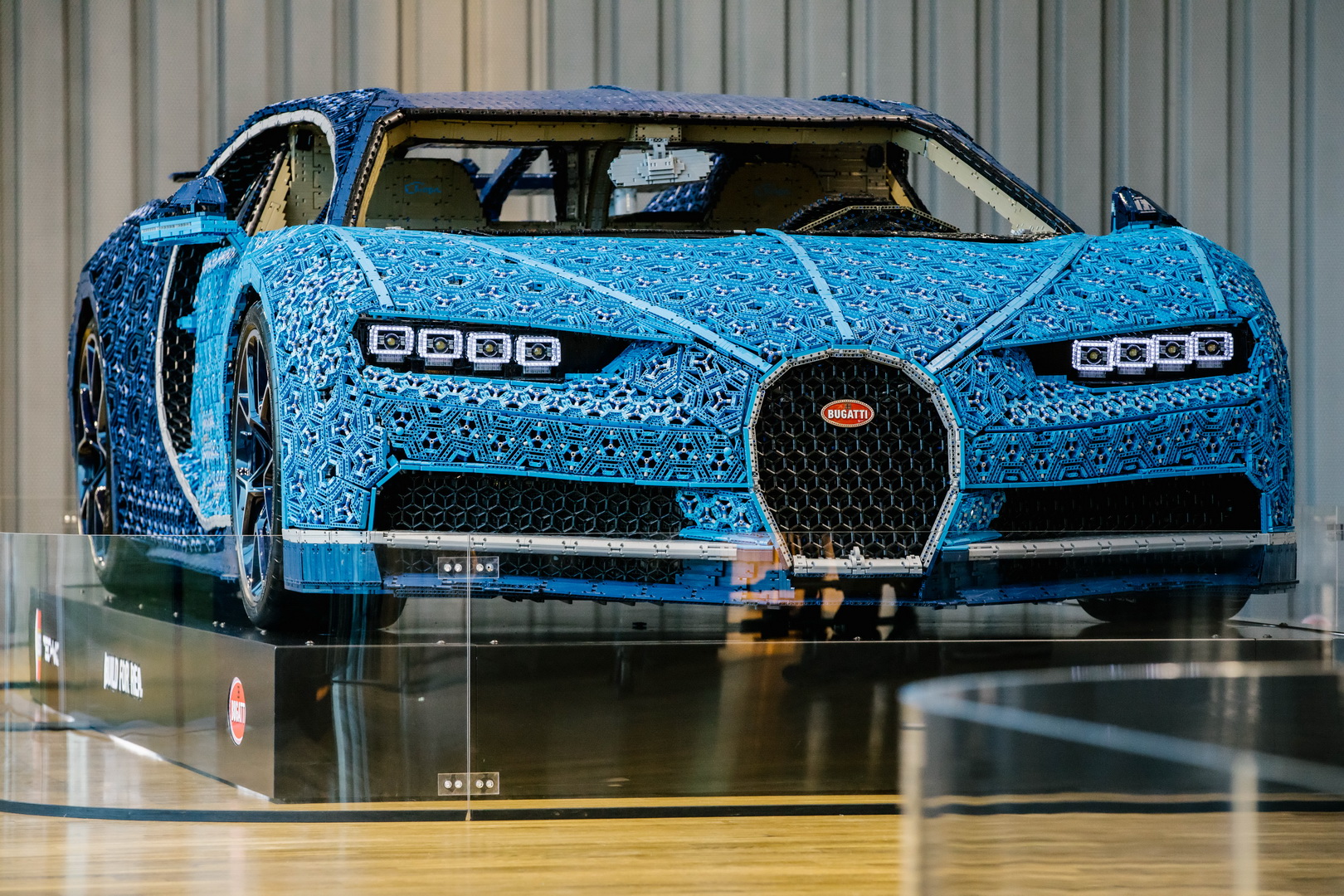 Life-Size Lego Bugatti Chiron Joins The Real Thing At VW Car Museum ...