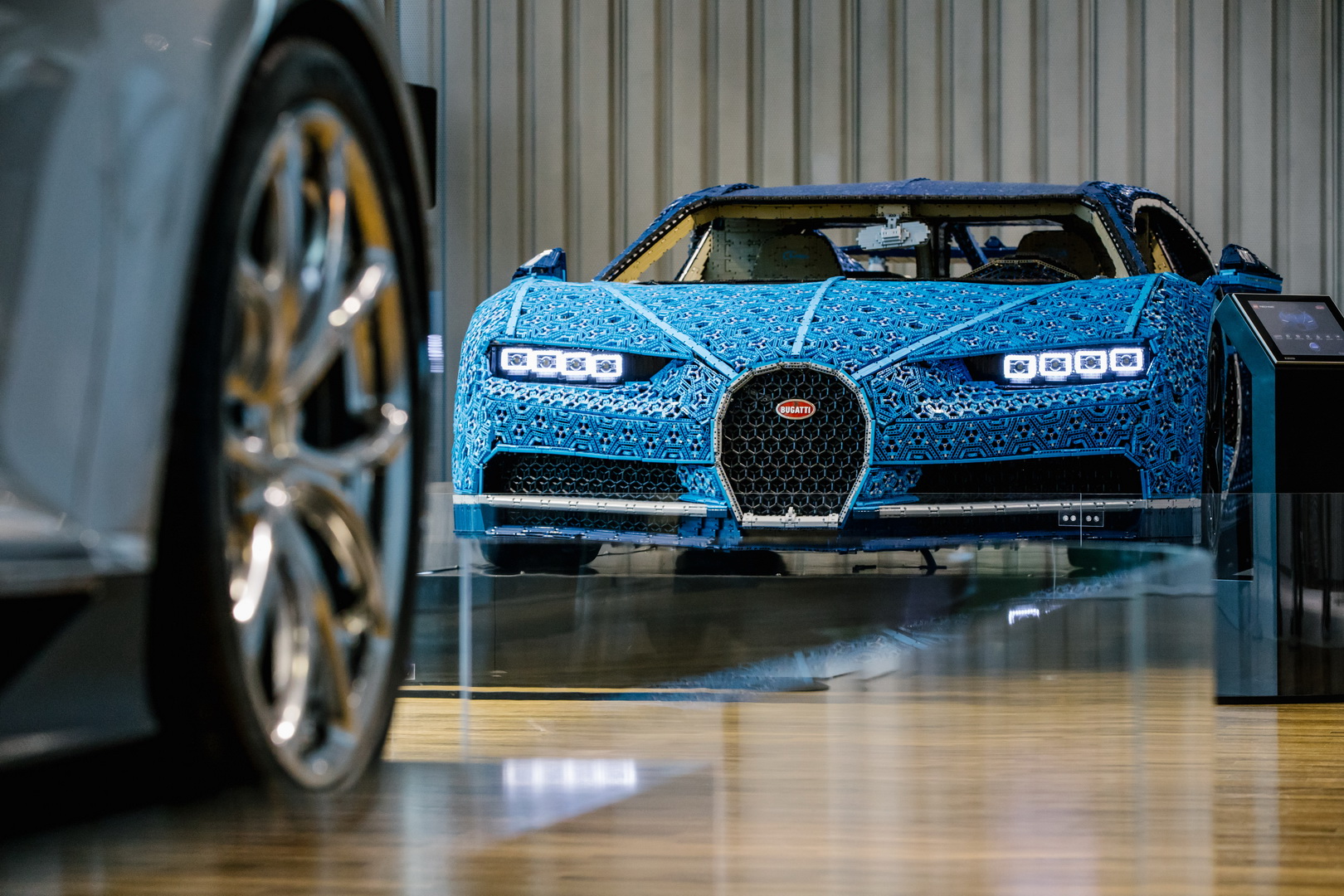 Life-Size Lego Bugatti Chiron Joins The Real Thing At VW Car Museum ...