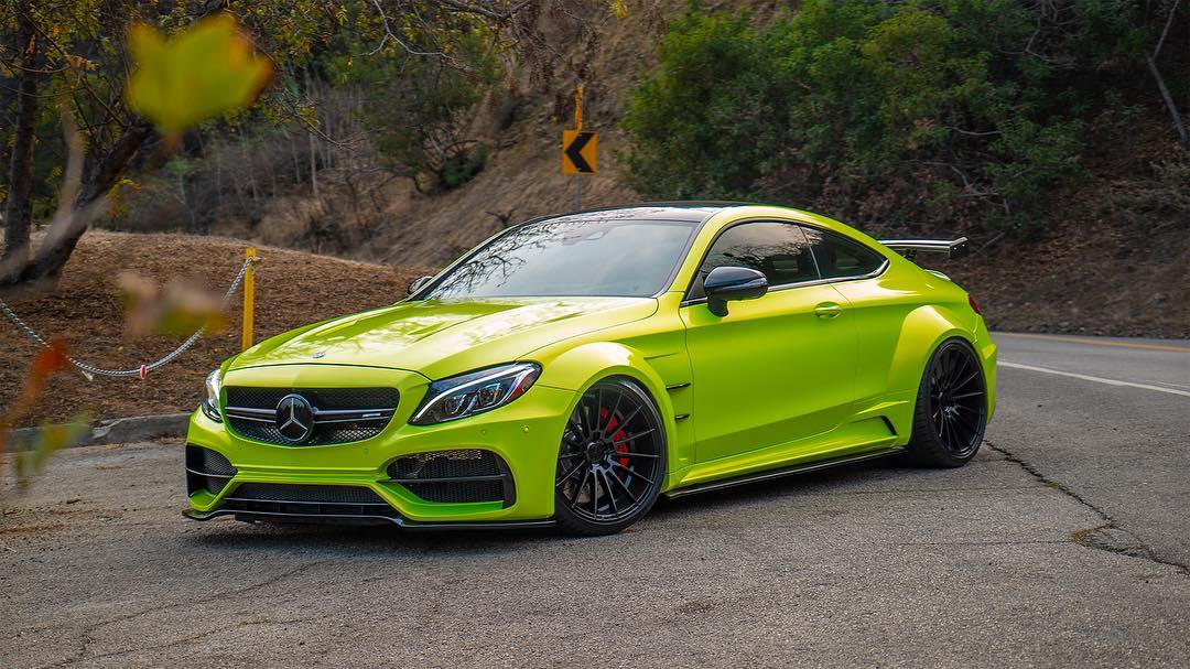 Lime Green Mercedes Amg C63 S Coupe Is One Flamboyant Ride Carscoops