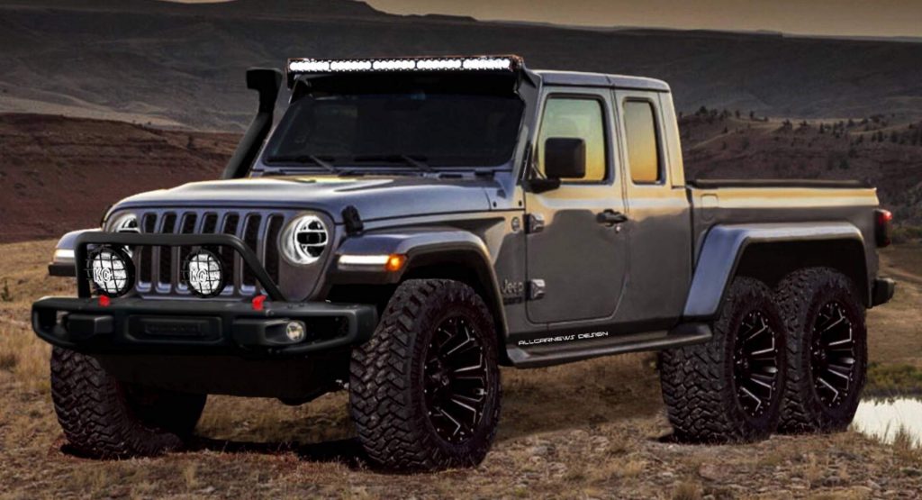 2020 Jeep Gladiator Gains Hypothetical 6x6 Variant Carscoops