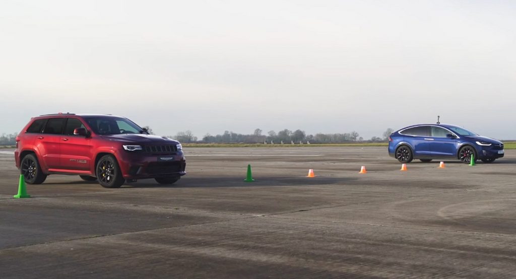 Can The 707hp Jeep Grand Cherokee Trackhawk Beat The Tesla