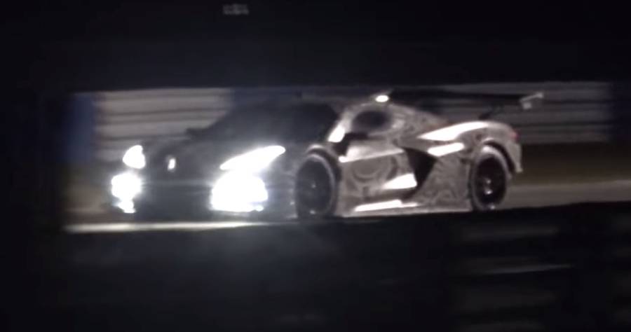  Chevrolet Corvette C8.R Racer Sounds Intense During Night Track Session