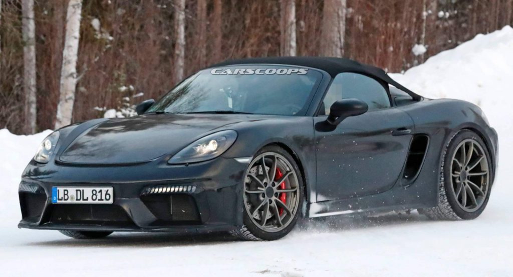  2019 Porsche 718 Boxster Spyder Enjoying The Snow As Debut Looms