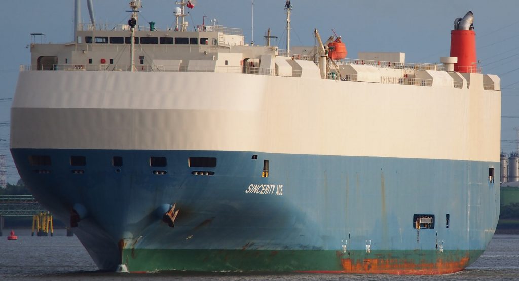  Cargo Ship On Fire With 3,500 Nissans Running Adrift In Pacific Ocean