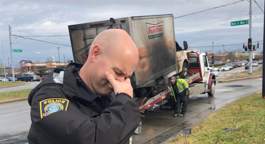  Cops At Loss After Krispy Kreme Doughnut Truck Goes Up In Flames