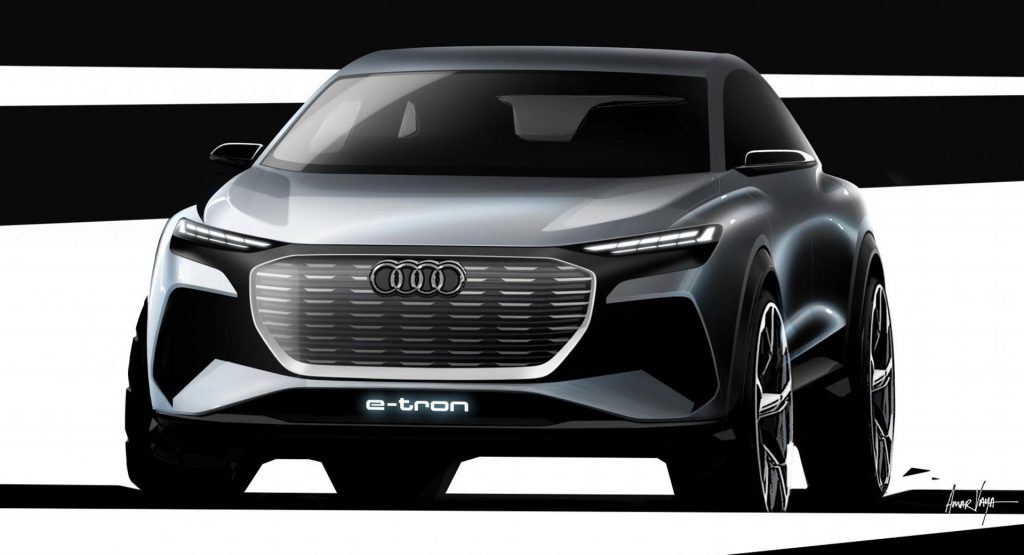  Audi Teases Q4 E-Tron Concept As It Confirms Production By 2021