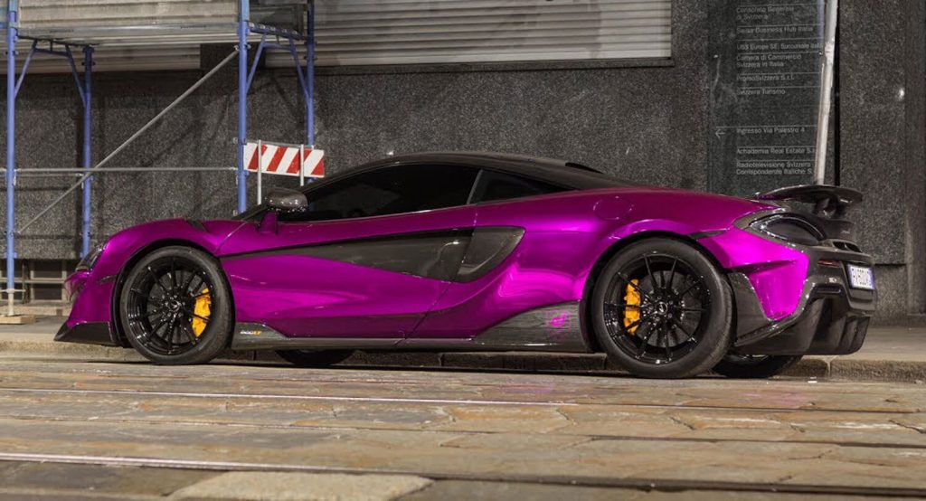  Purple Pain: McLaren 600LT With Flashy Wrap Hurts Our Eyes