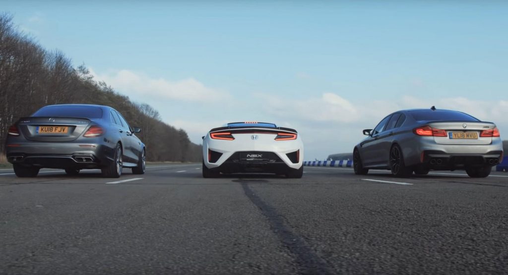  Acura NSX Gets Schooled By Mercedes-AMG E63 S, BMW M5 Competition