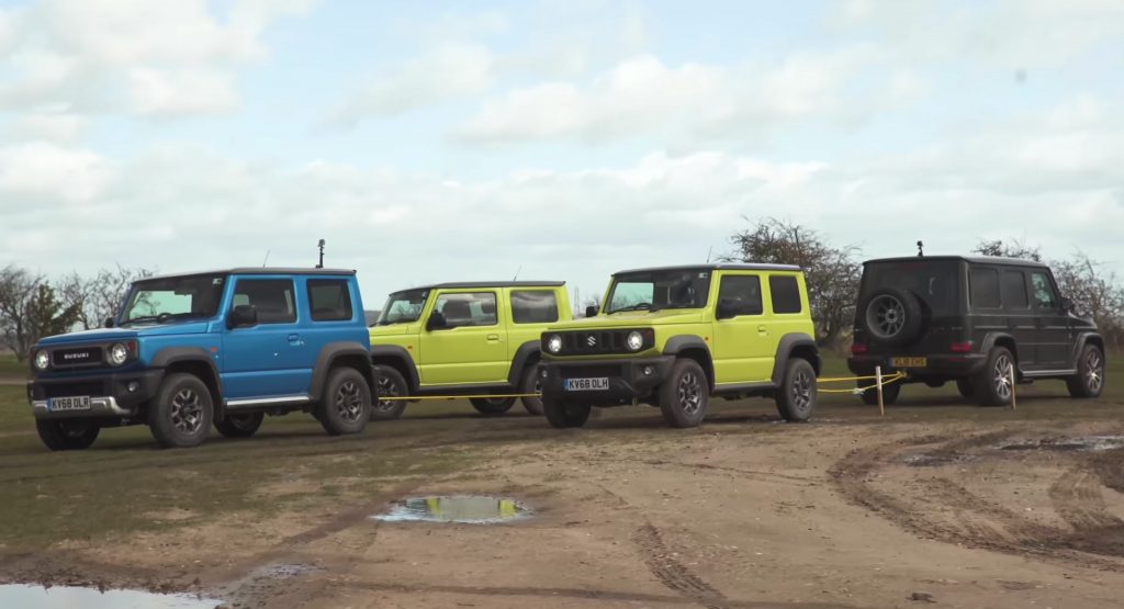  Can Three Suzuki Jimnys Take Down A Mercedes-AMG G63?