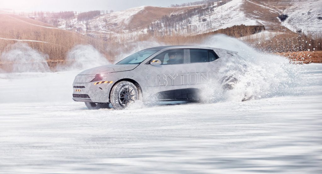  Byton Finishes Testing The M-Byte Electric SUV In Snowy Mongolia