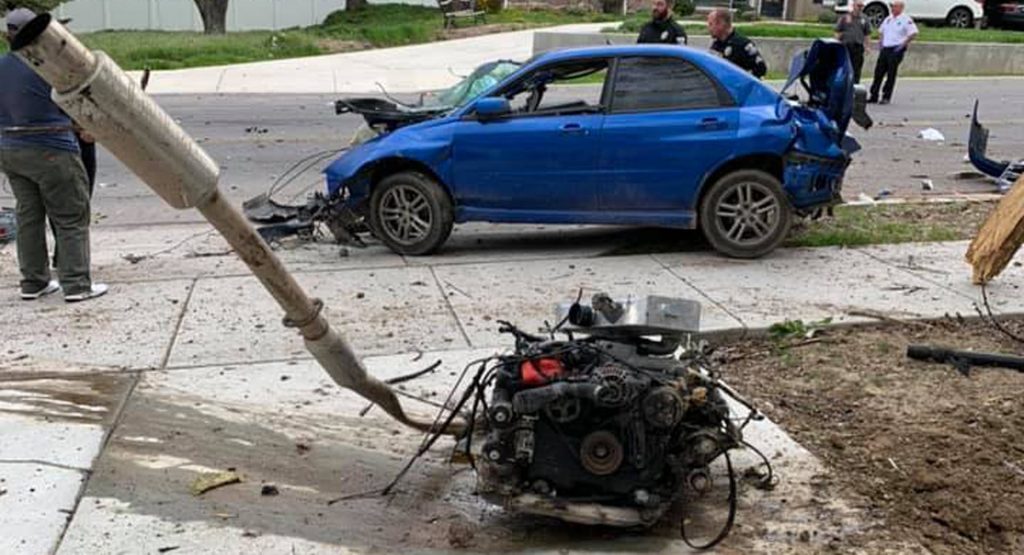  Subaru WRX Engine, Transmission AND Driver Get Ejected At Violent Crash