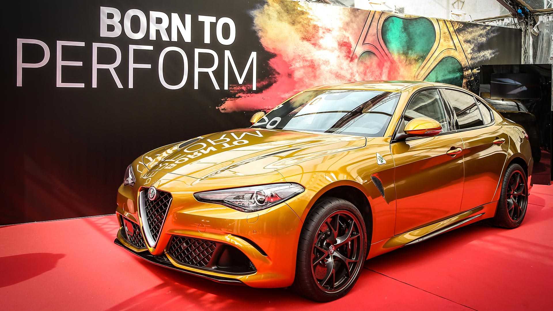 Alfa Romeo Creates A Gold Giulia Quadrifoglio For The Mille Miglia Carscoops