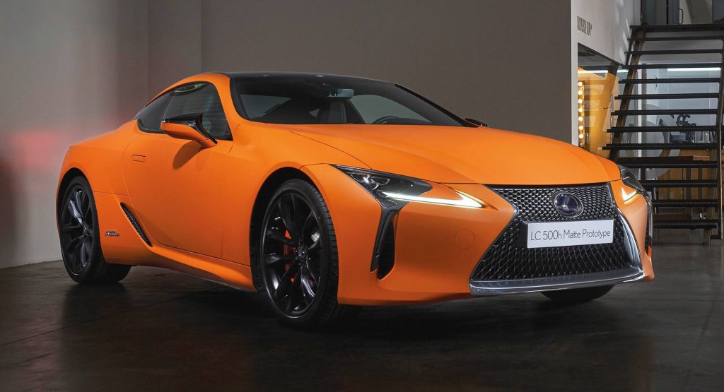  Lexus LC 500h Matte Prototype’s “Space Orange” Paint Has Us Sold