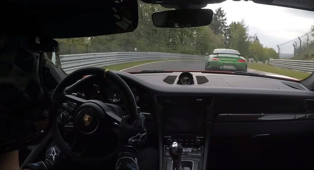  Porsche 911 GT3 RS And Mercedes-AMG GT R Go Toe-To-Toe At The ‘Ring