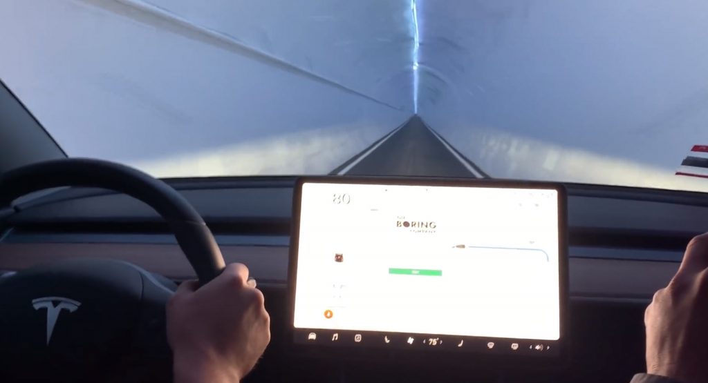  Watch A Tesla Model 3 Drive Through The Boring Company’s LA Tunnel